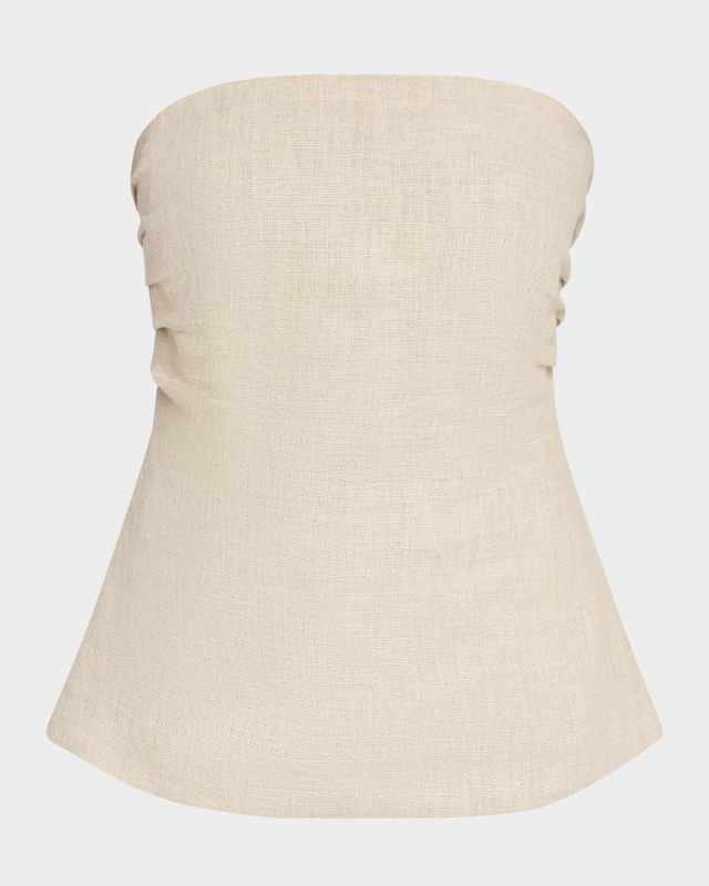 Alexa Strapless Linen Top